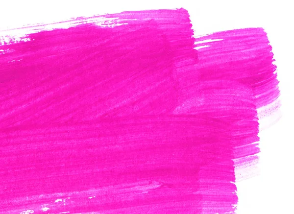 Różowy ręcznie rysowane tekstury farby na białym tle — Zdjęcie stockowe