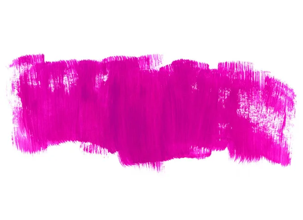 Textura de pintura dibujada a mano rosa sobre fondo blanco — Foto de Stock