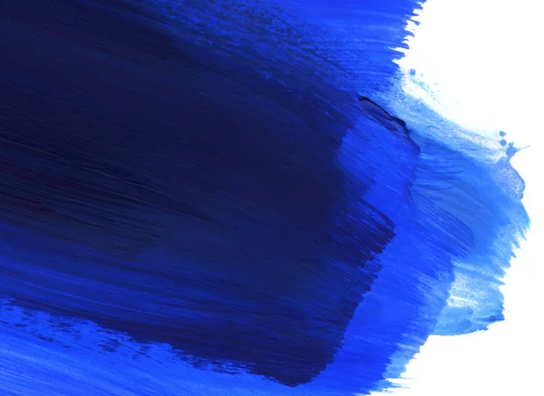 Blauw en donkerblauw met de hand getekende verf achtergrond — Stockfoto