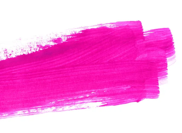 白を基調としたピンクの手描きのペイントテクスチャ — ストック写真