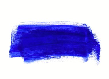 Bright blue and dark blue paint texture on white background for design, space for text, hand draw
