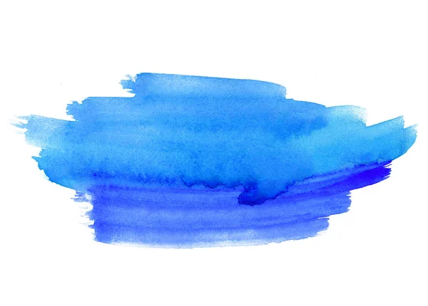 Jasně Modrý Abstraktní Akvarel Tvar Bílém Pozadí — Stock fotografie
