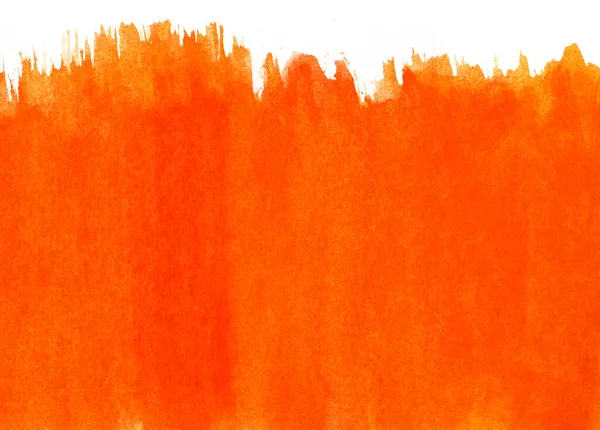デザインのための白い抽象的な水彩の背景に明るいオレンジ — ストック写真