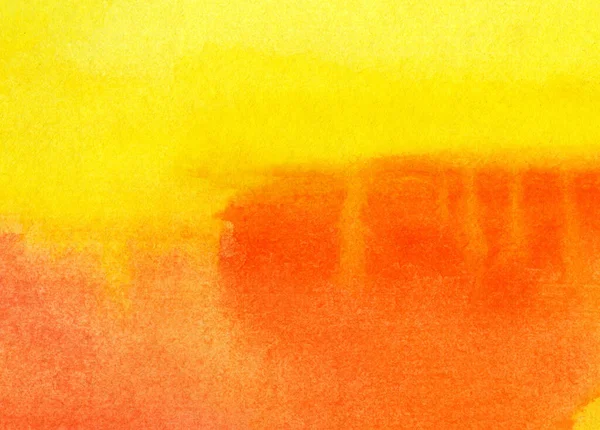 Brilhante Colorido Amarelo Laranja Abstrato Aquarela Fundo — Fotografia de Stock