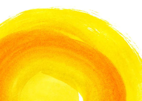 鮮やかな黄色とオレンジの抽象的な水彩の背景のデザイン — ストック写真