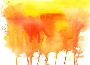 Parlak sarı ve turuncu soyut suluboya arkaplan