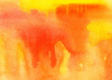 Parlak sarı ve turuncu soyut suluboya arkaplan