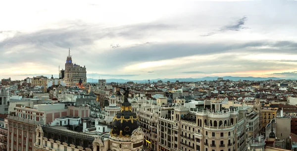 Panoramical aerial view of Madrid — Stock Photo, Image