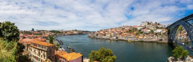 Porto in Portugal in summer day clipart