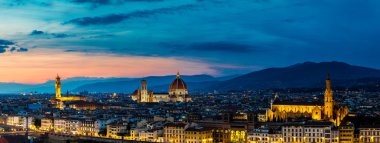 Floransa'da panoramik günbatımı