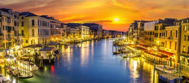 Venedik, İtalya 'daki Kanal Grande