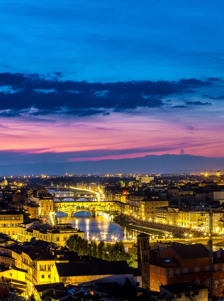 Floransa'da panoramik günbatımı — Stok fotoğraf