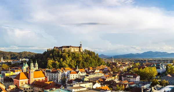 Ljubljana, Slovenya hava görünümünü — Stok fotoğraf