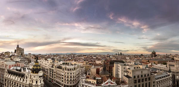 Panorama-Luftaufnahme des Madrids — Stockfoto