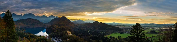 Alpi e laghi al tramonto in Germania — Foto Stock