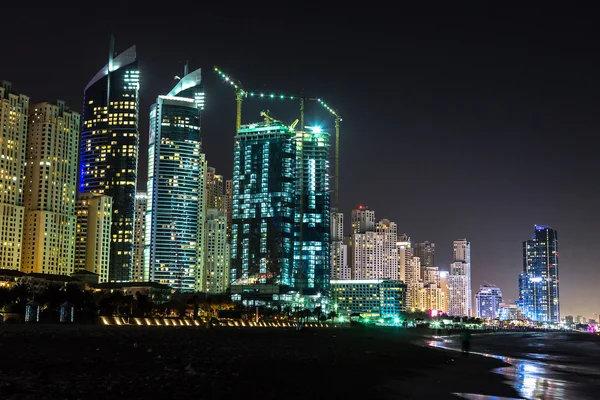 Дубай Марина вночі, ОАЕ — стокове фото