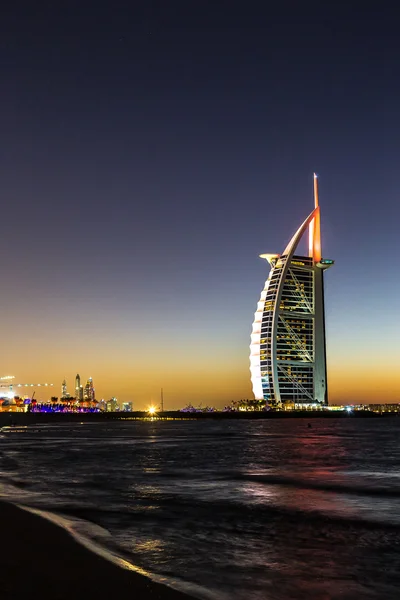 Yedi yıldız lüks otel burj al arab — Stok fotoğraf