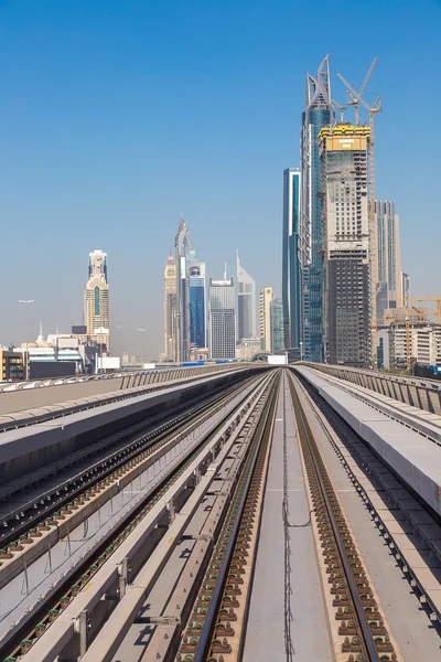 Dubai metro railway — Stock Photo, Image