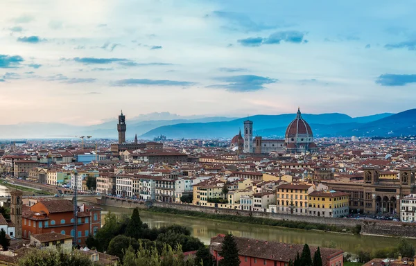 Pôr do sol panorâmico em Florença — Fotografia de Stock