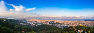 Barcelona 'nın panoramik görünümü