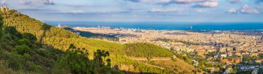 Barcelona 'nın panoramik görünümü
