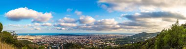 Barcelona 'nın panoramik görünümü