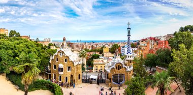 Barselona, İspanya 'da Park Guell