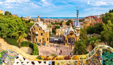 Barselona, İspanya 'da Park Guell