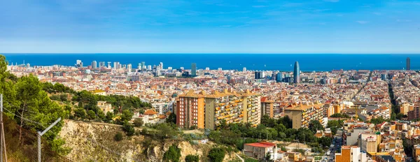 Panoramautsikt över Barcelona — Stockfoto