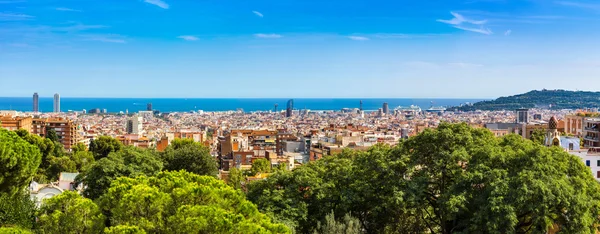 Panoramatický výhled na Barcelonu — Stock fotografie