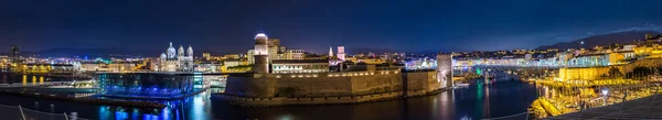 Saint Jean Castle and Cathedral de la Major  in Marseille — Stock Photo, Image