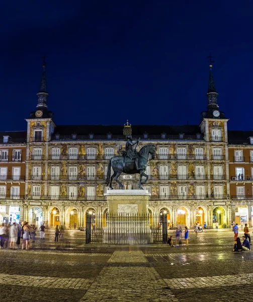 Estatua de Felipe III en la Plaza Mayor de Madrid — Foto de Stock