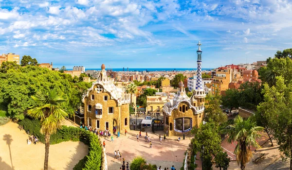 Park Guell w Barcelonie, Hiszpania — Zdjęcie stockowe