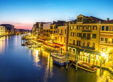 Venedik, İtalya 'daki Kanal Grande