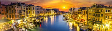 Venedik, İtalya 'daki Kanal Grande