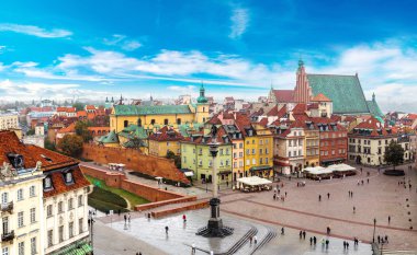 Warsaw on a summer day in Poland clipart