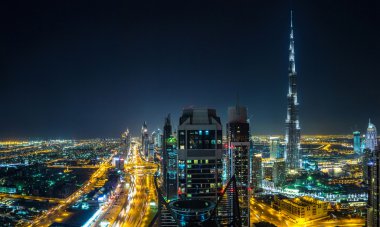 Downtown dubai, gece