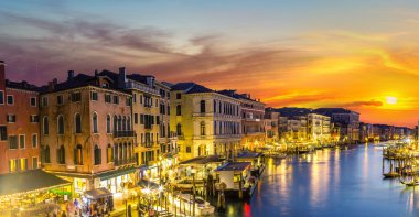 Venedik, İtalya 'daki Kanal Grande