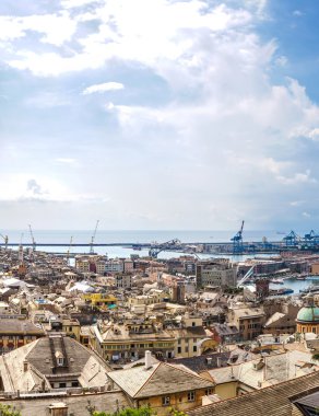 Genoa in a summer day, Italy clipart