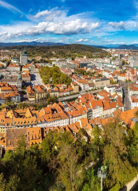 Ljubljana, Slovenya hava görünümünü