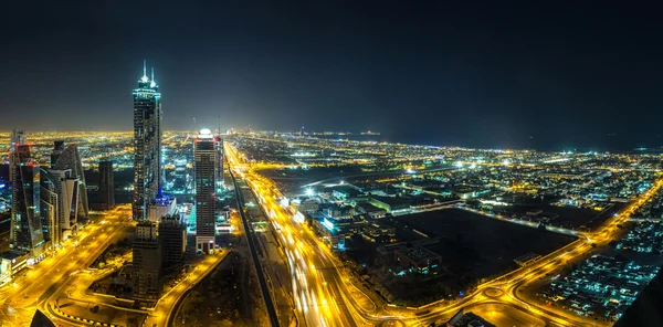 Downtown dubai w nocy — Zdjęcie stockowe
