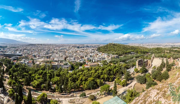 Panorámás kilátás nyílik Athén, Görögország — Stock Fotó