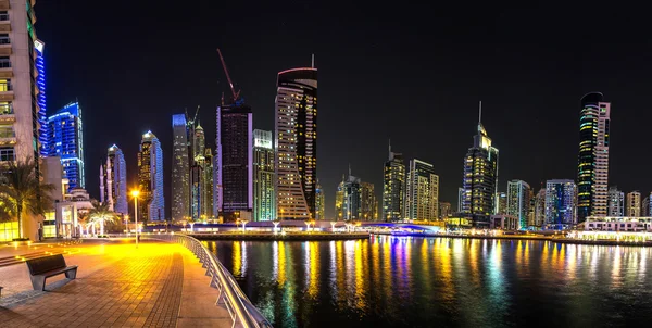 Dubai Yat Limanı bir yaz gece — Stok fotoğraf