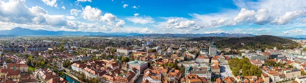 Ljubljana, Slovenya hava görünümünü — Stok fotoğraf