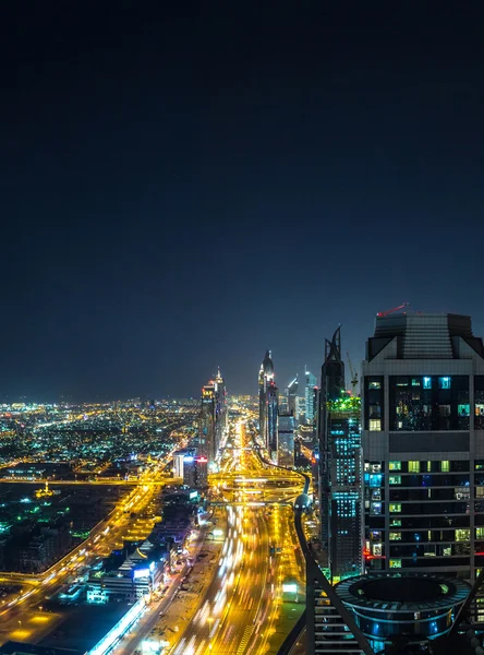 Centro de Dubai por la noche — Foto de Stock