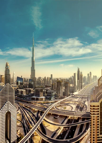 Downtown Dubai på en sommardag — Stockfoto