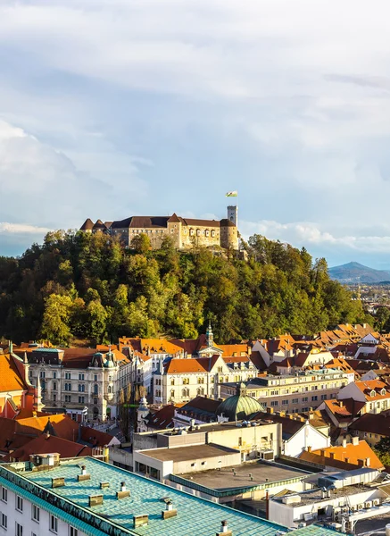 Flygfoto över Ljubljana i Slovenien — Stockfoto