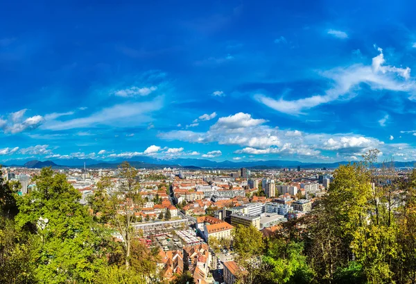 Vista aérea de Liubliana na Eslovénia — Fotografia de Stock