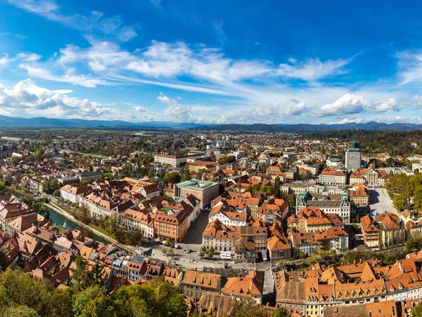 在斯洛文尼亚的卢布尔雅那的鸟瞰图 — 图库照片
