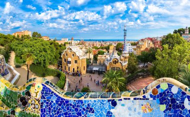 Barselona, İspanya 'da Park Guell